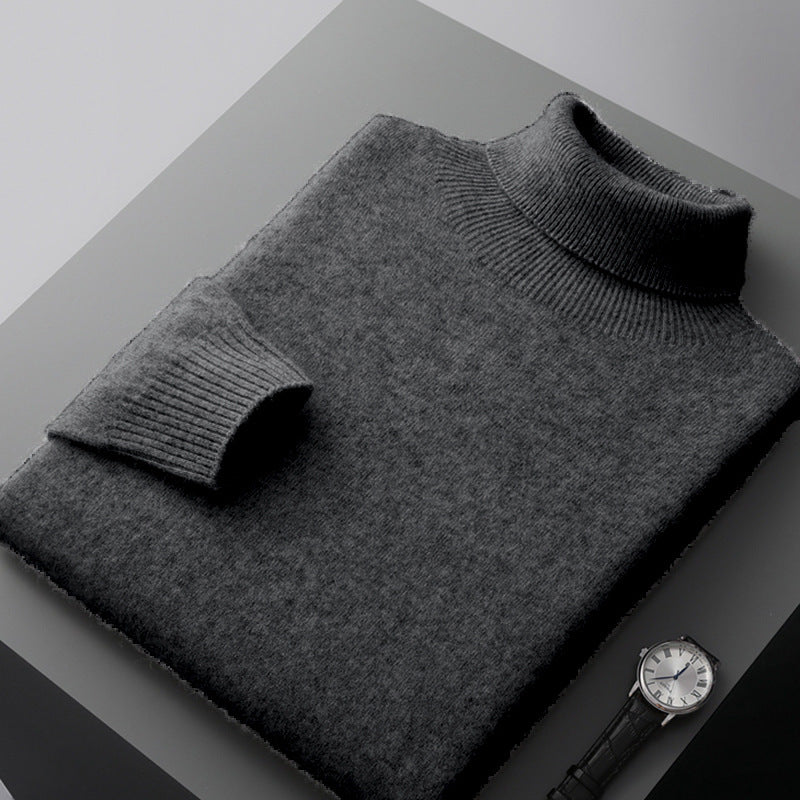 Men's High Lapel Pullover Autumn And Winter Loose Knitted sweater