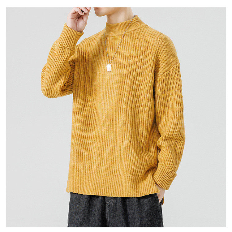 Half High Neck Sweater For Men