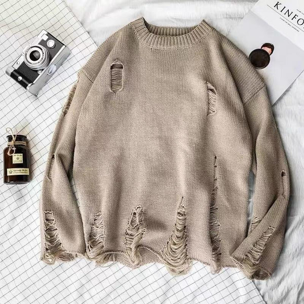 Broken Hole Wind Thread sweater