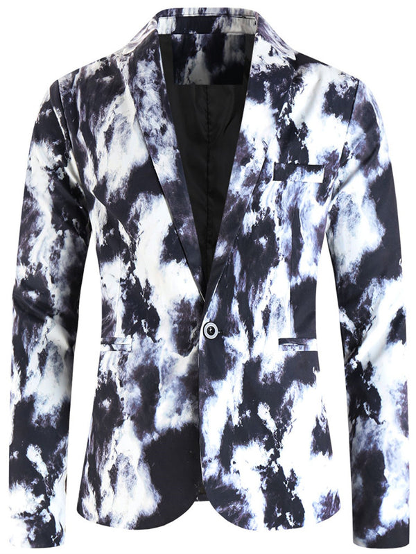 One Button Printing Leisure Suit men