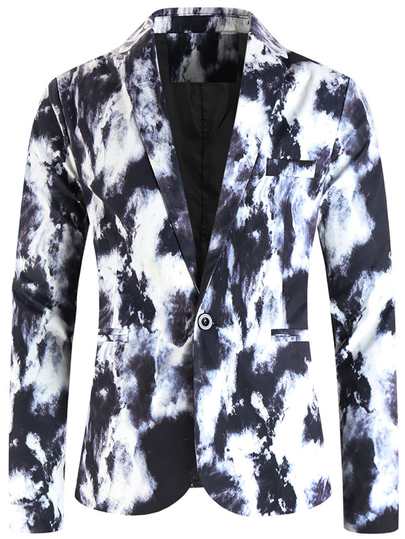 One Button Printing Leisure Suit men
