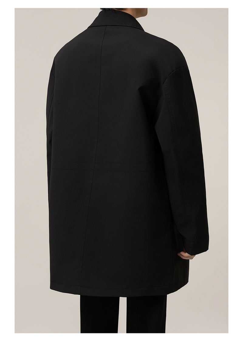 Mid-length Men's Duster Casual Loose Jacket