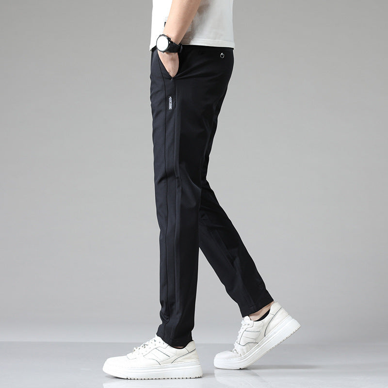 Summer Thin Ice Silk Smooth Stretch Casual Pants