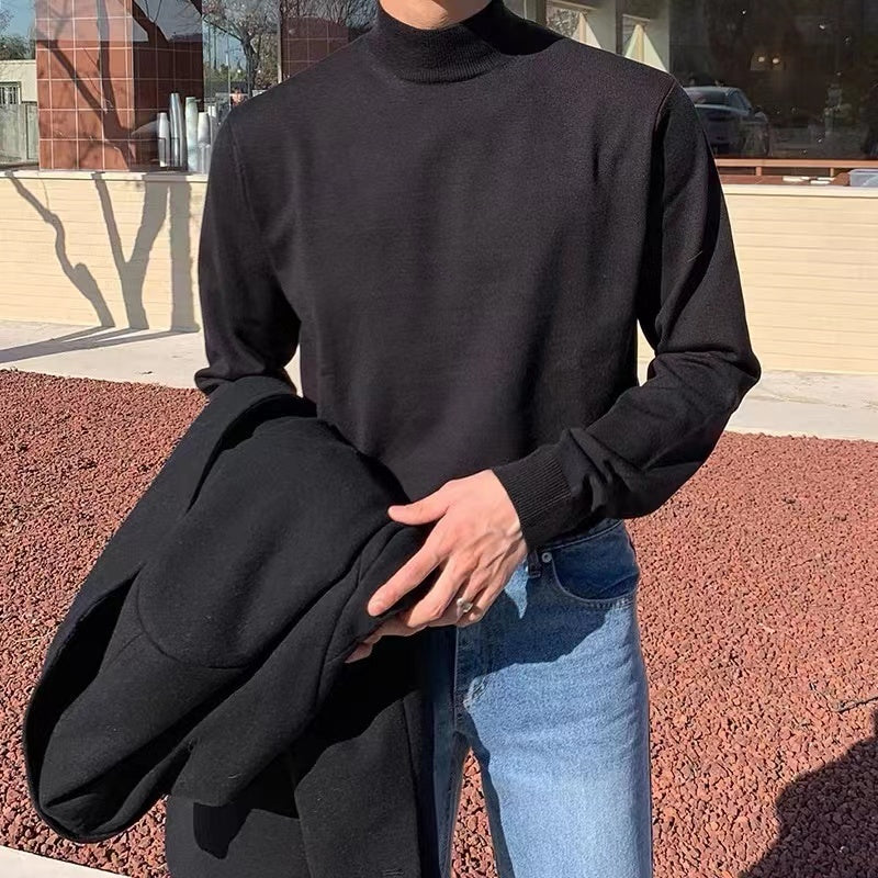 Men's Long Sleeve Warm Mock Neck Sweater