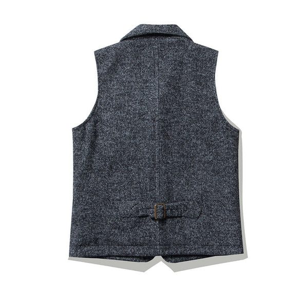 Retro British Style Coarse Wool Coat