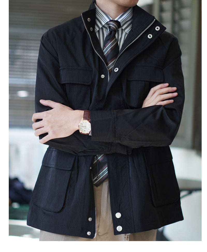 Spring And Autumn Loose Casual Men's Windbreaker Coat