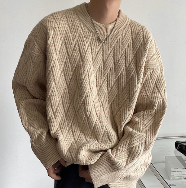 Solid Color Non Pilling Men's Sweater