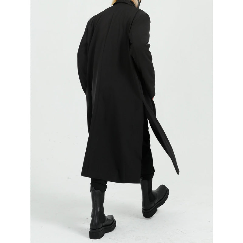 Men's Solid Color Retro Windbreaker Loose trench Coat