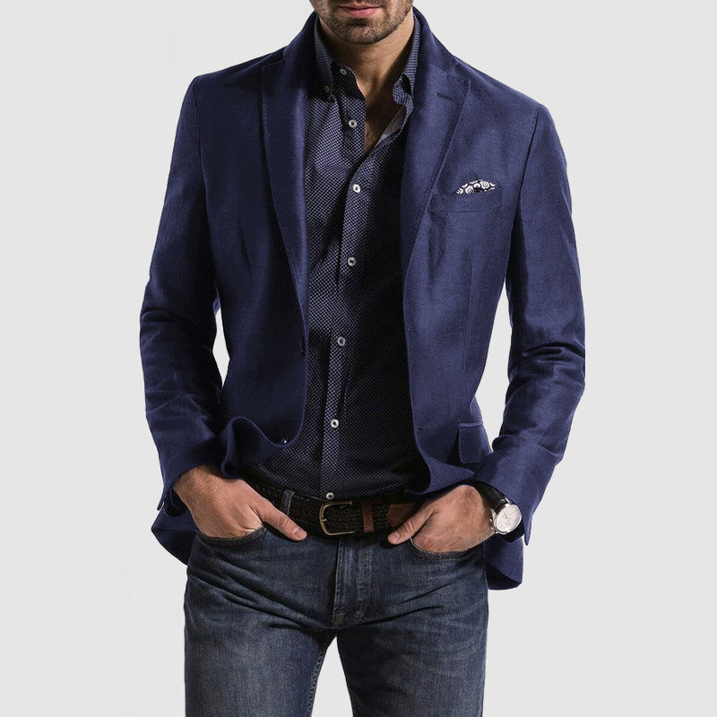 Spring Casual Printed Double Button Suit