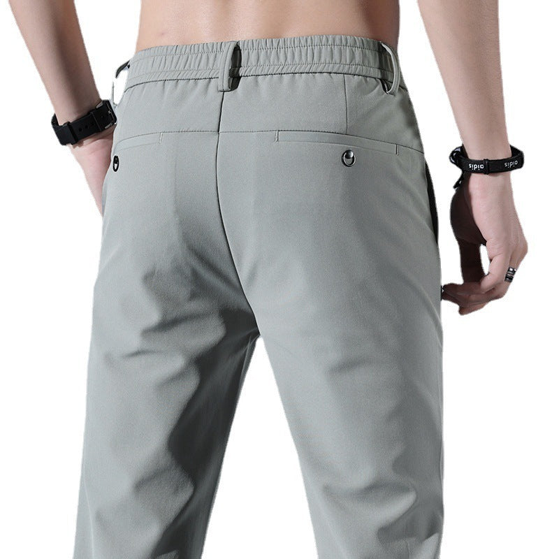 Summer Thin Ice Silk Smooth Stretch Casual Pants