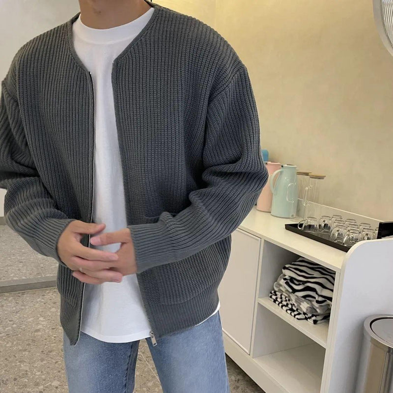 Knitted Cardigan Men's Sweater