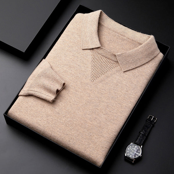Knitwear Lapel Leisure Pullover Bottoming Shirt