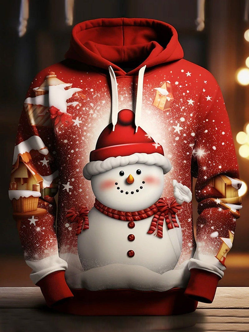 Printed Men's Drawstring Hoodie