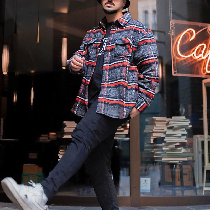Men's Casual Plaid Jacket