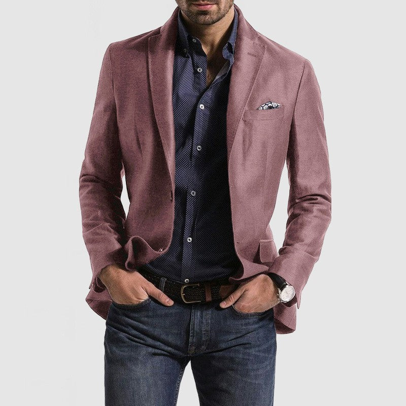 Spring Casual Printed Double Button Suit
