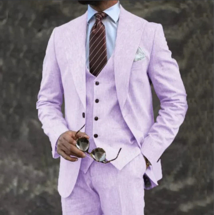 Business Casual Three-piece Suit Men