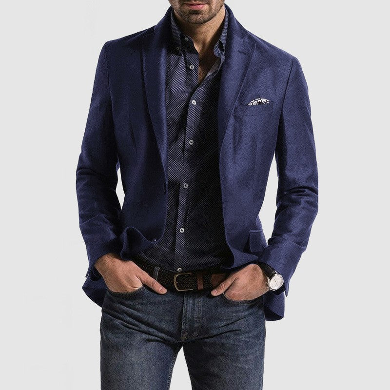 Spring Casual Printed Double Button Suit