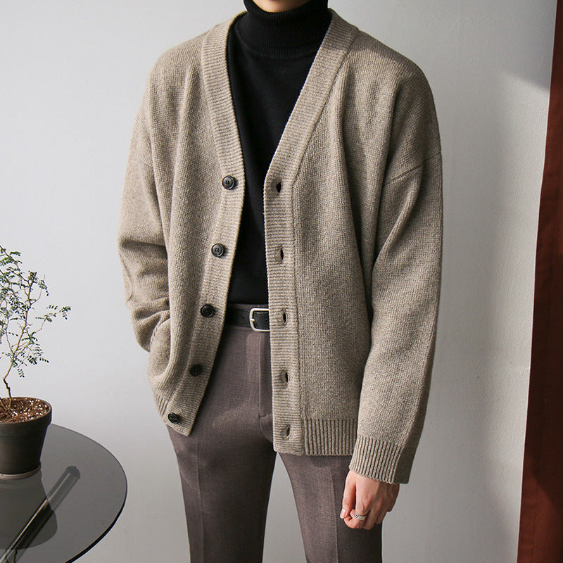 Men's Outerwear Cardigan Sweater Knitwear Laid-back Coat