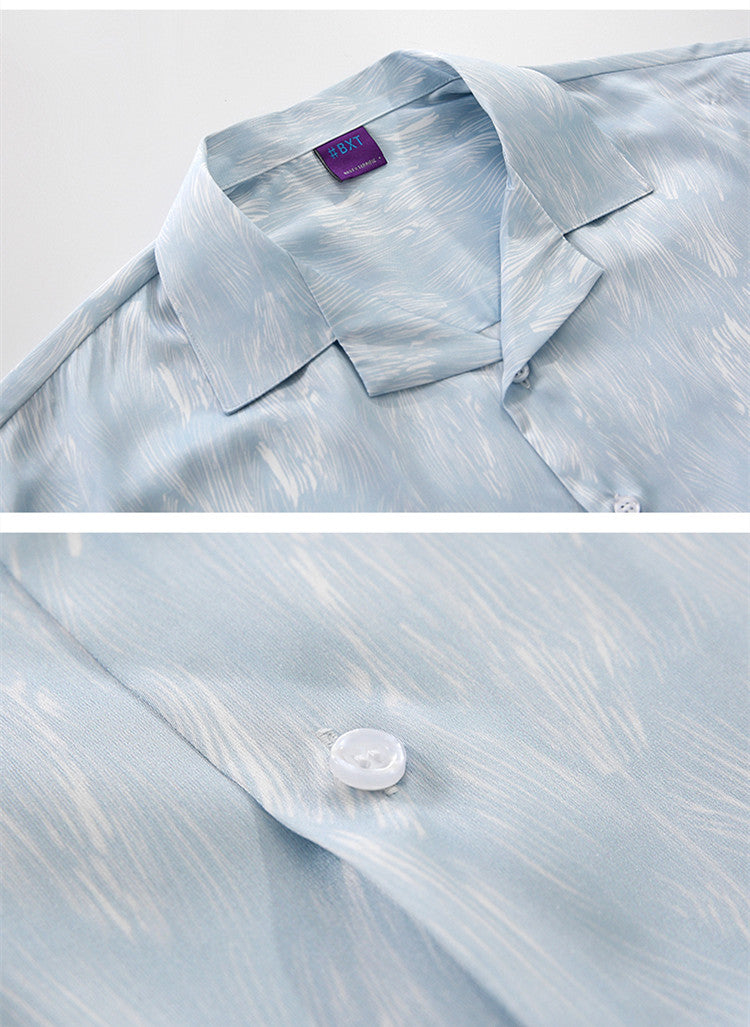 Men's Floral Full Print Short Sleeve Shirt