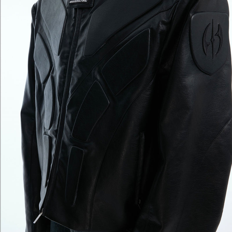 Three-dimensional Relief Deconstruction Stand Collar Profile Jacket Coat
