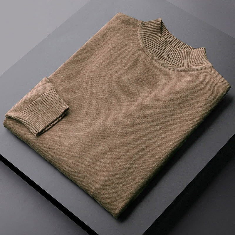 Men's Autumn And Winter Thermal Head Cover Half Turtleneck sweater