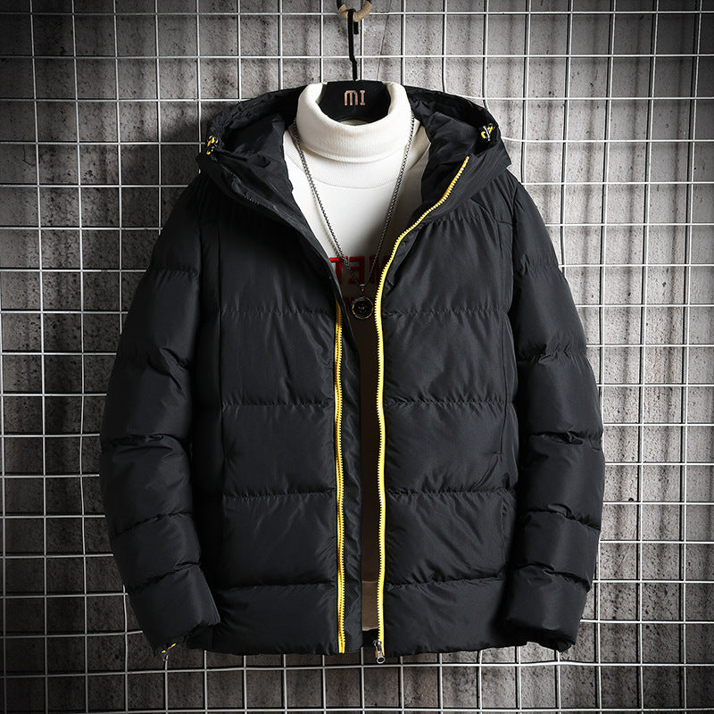 Men's Loose Hooded Cotton Jacket