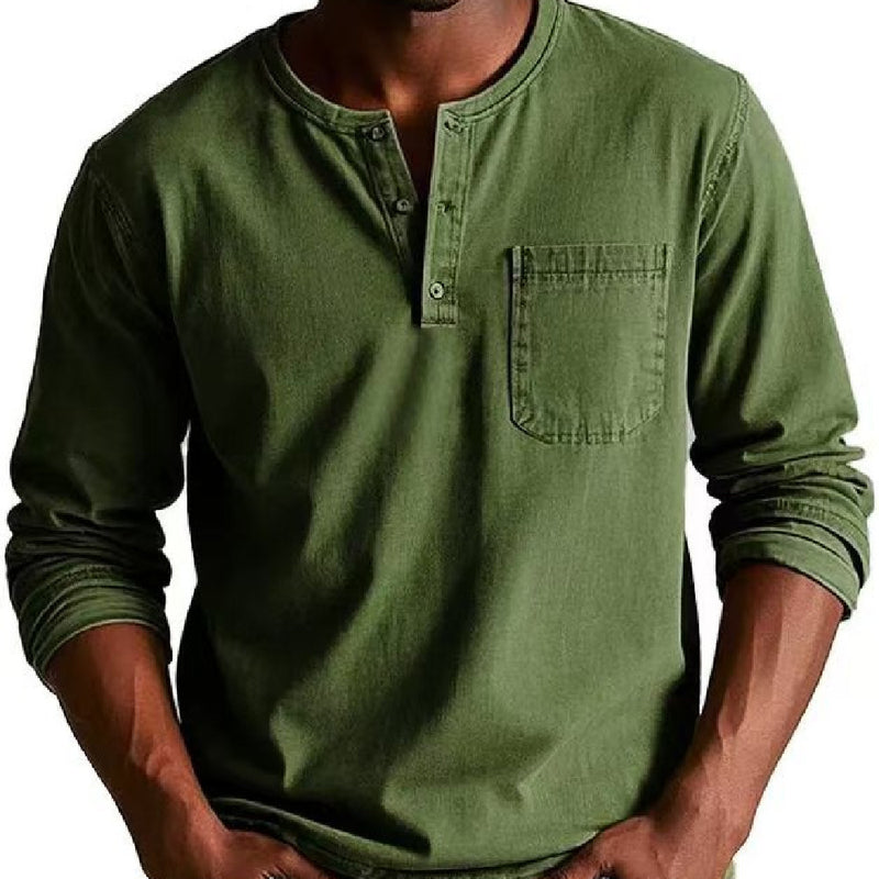 Men's Autumn And Winter Round Neck T-shirt Slim Fit T-shirt