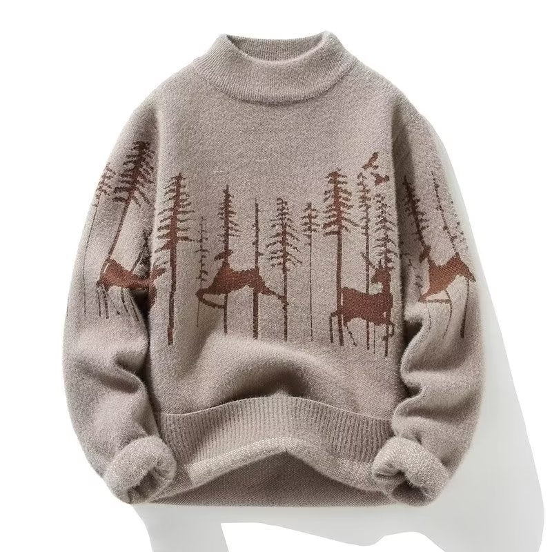 Autumn And Winter Half Turtleneck Sweater