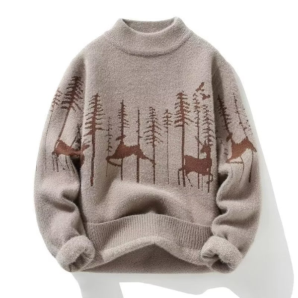 Autumn And Winter Half Turtleneck Sweater