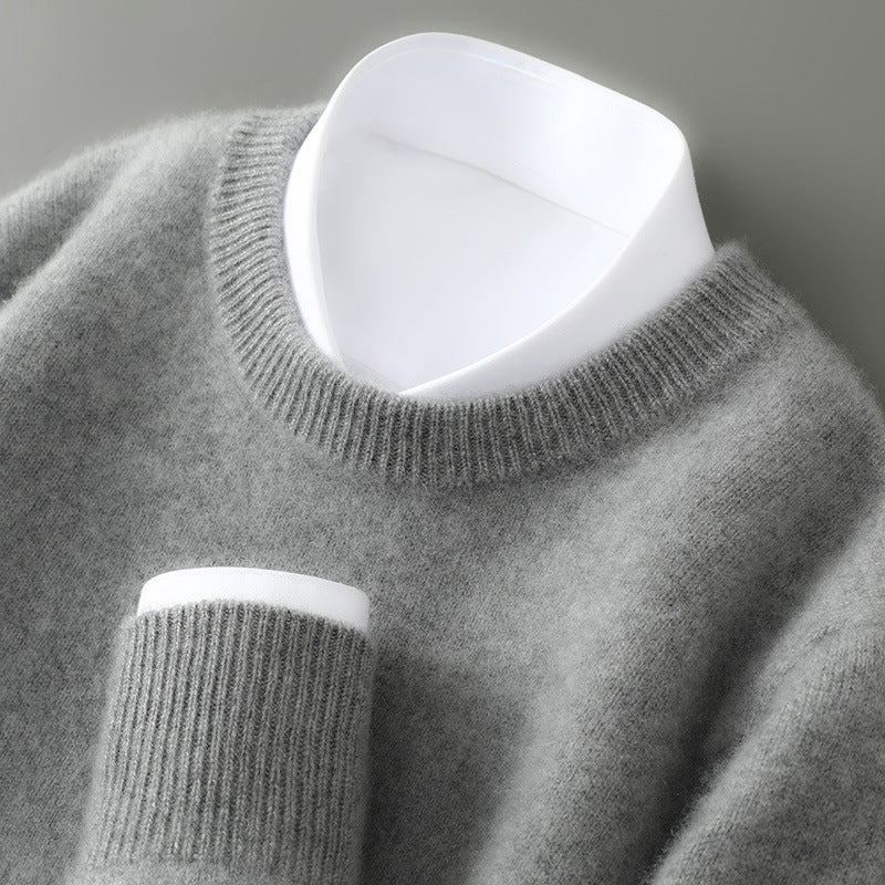Men's Half-high Collar Thickened Loose Pullover sweater