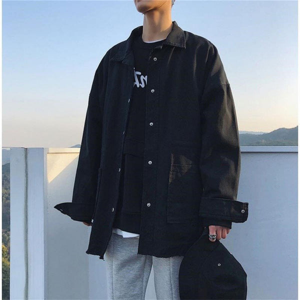 Lapel Tooling Men's Loose jacket