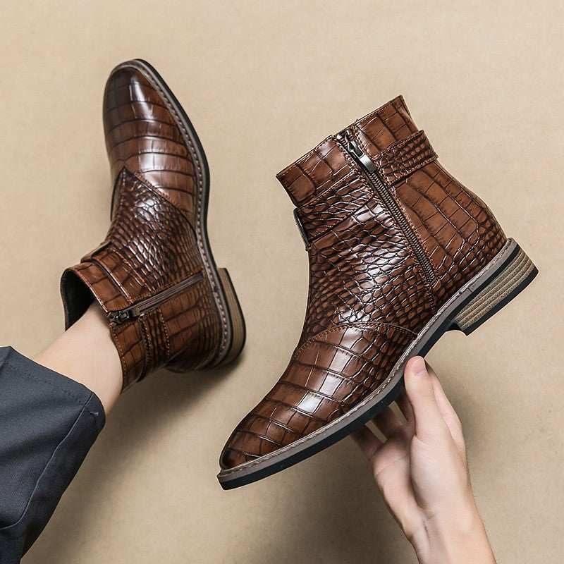 British Style Casual Pointed Leather Shoes