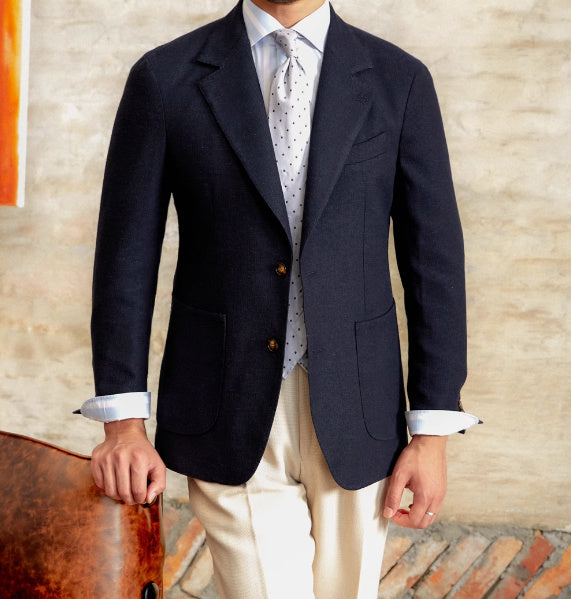 Commuter Cotton And Linen Textured Single-breasted Suit British Breathable blazer