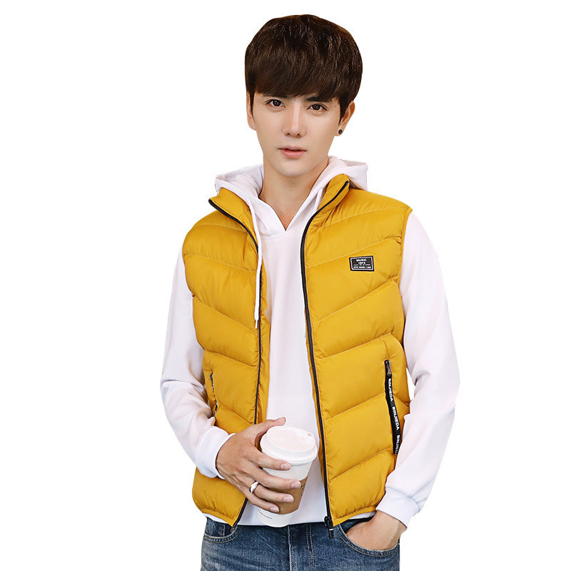 Loose large size casual men's winter vest