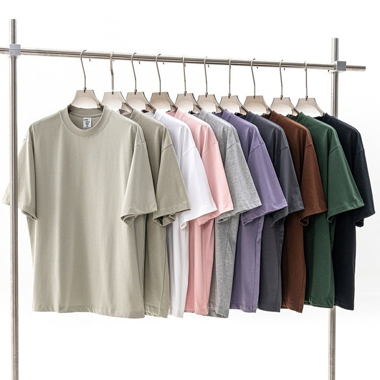 Street Long-staple Cotton Solid Color Short Sleeve t-shirt