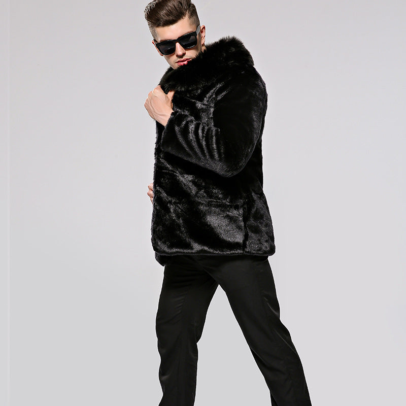 Faux Fur Winter Jacket Men