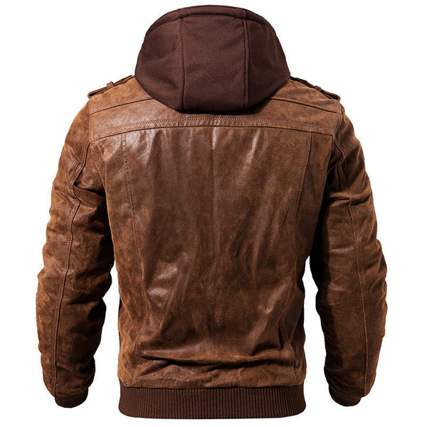 Motorcycle Leather Jacket Men