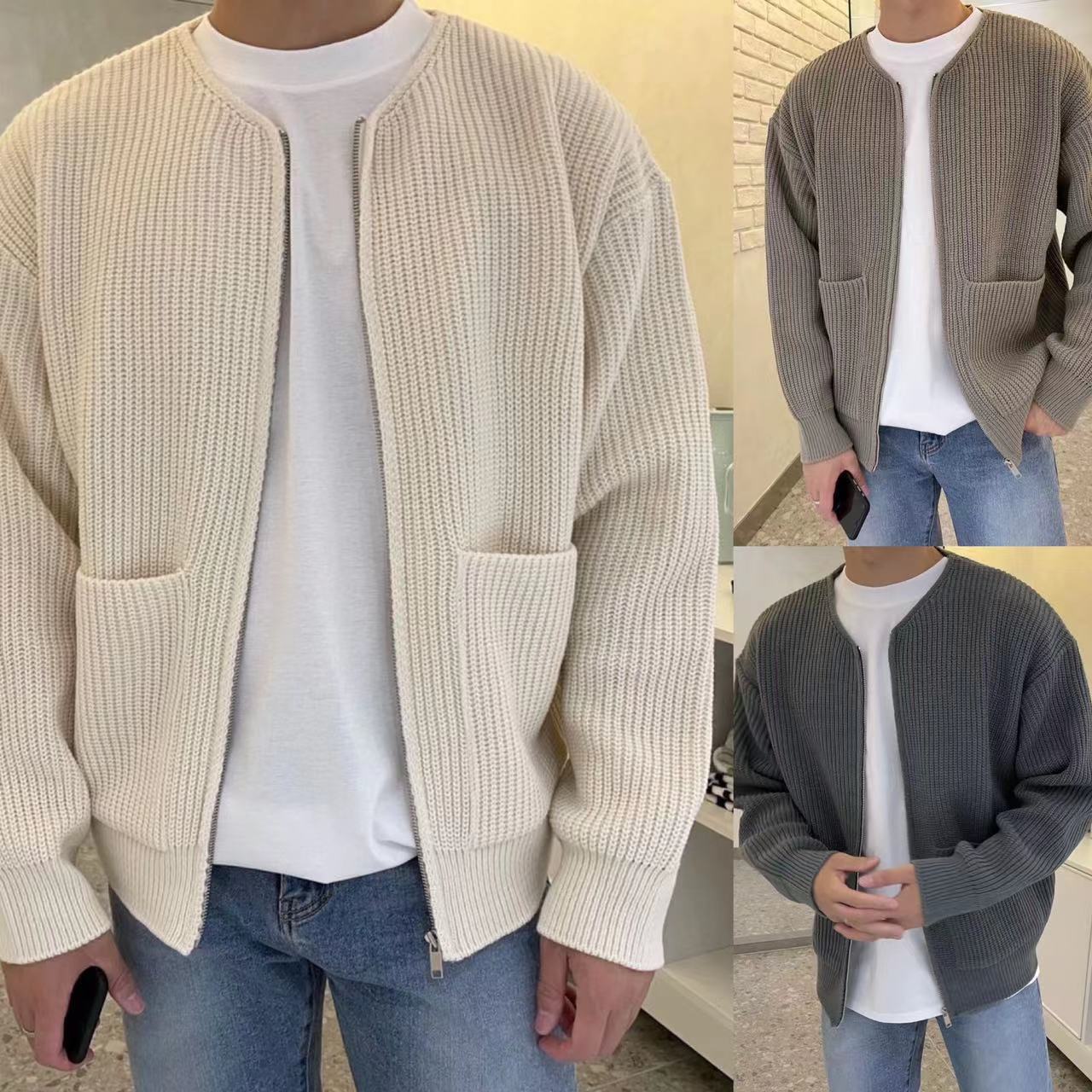 Knitted Cardigan Men's Sweater