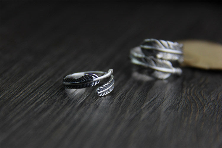 New Punk Feathers Arrow Opening Ring