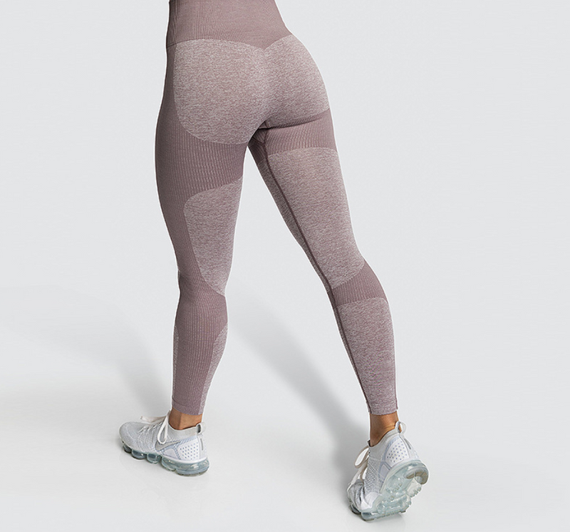 hot girl seamless knitting hips moisture wicking yoga pants