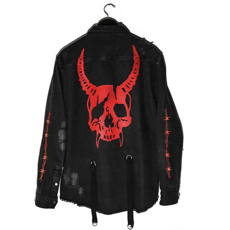 Men's Stand Collar Casual Denim Jacket