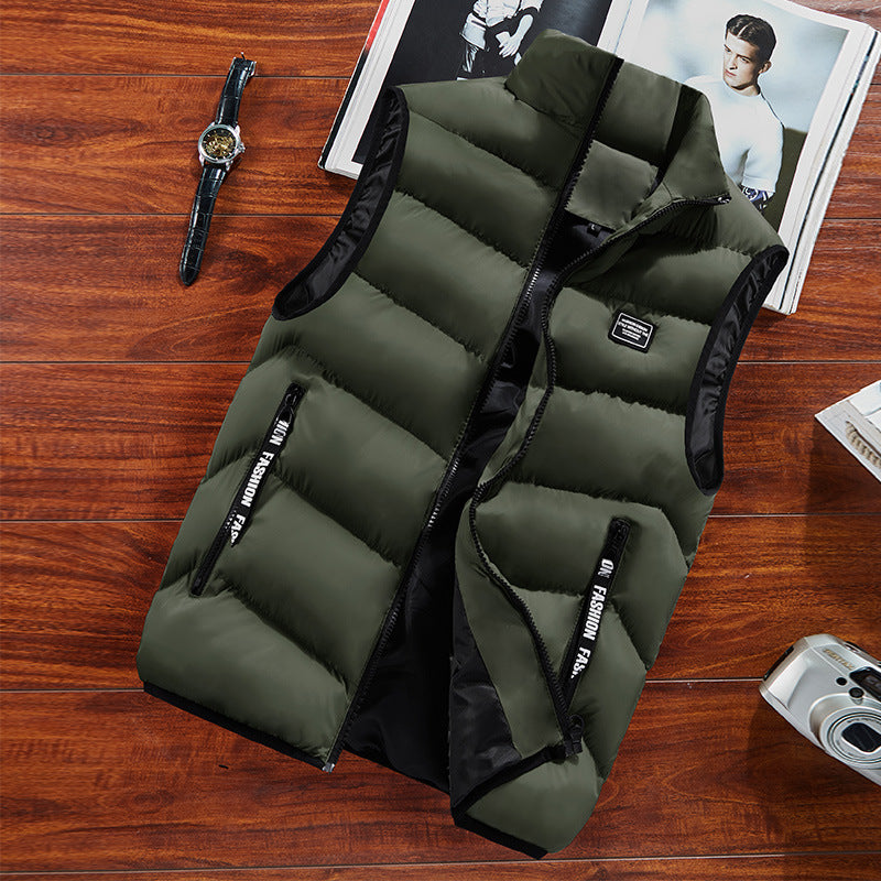 Loose large size casual men's winter vest