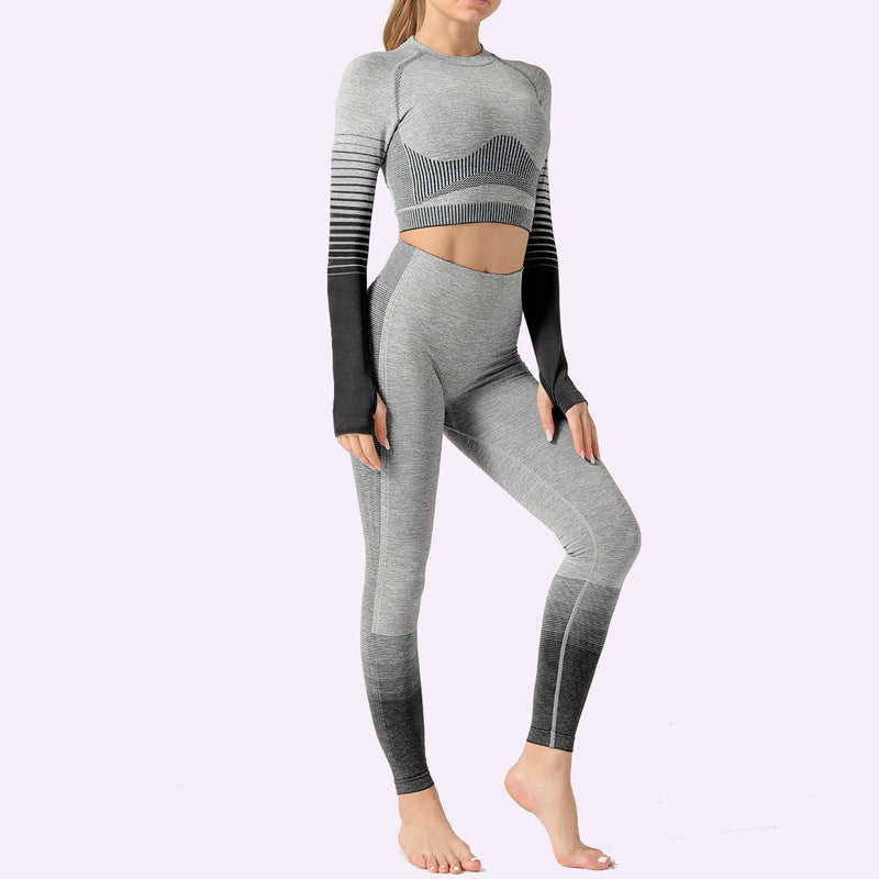 Sexy Women Yoga Sets Gym Fitness Athletic 2 Pcs Sports Suits Set Pants Leggings Sportswear