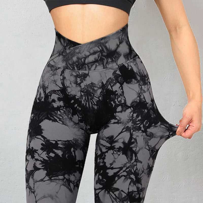 Tie Dye Leggings Women Yoga Pants Push Up Sport Fitness Running Gym Leggings