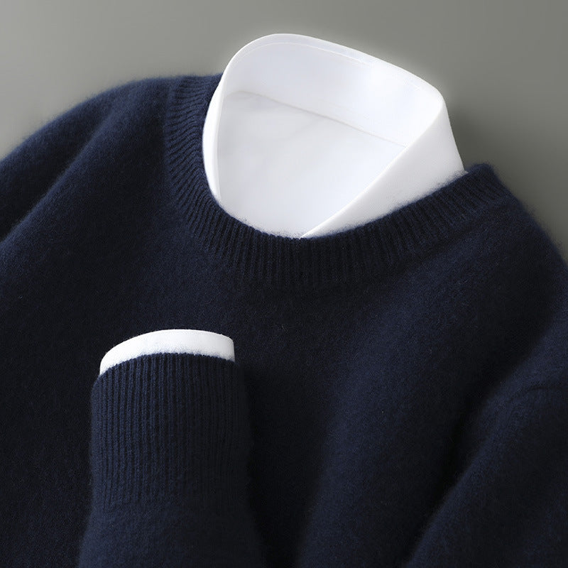 Men's Half-high Collar Thickened Loose Pullover sweater