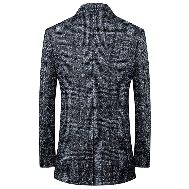 men's plaid trench coat