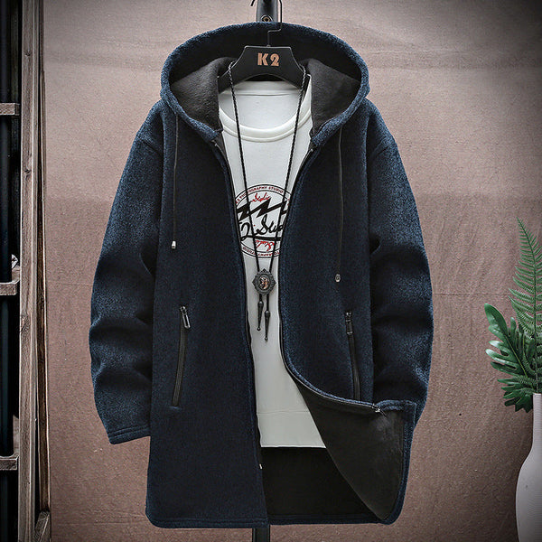 Men's Chenille Hooded Cardigan Sweater