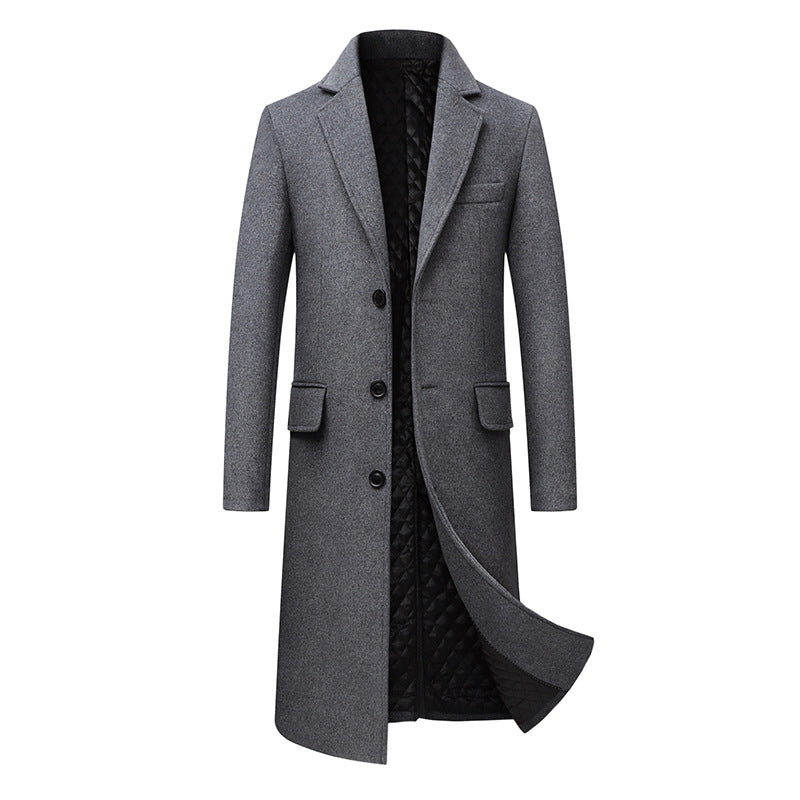 Men Casual Plus Cotton business trench Coat