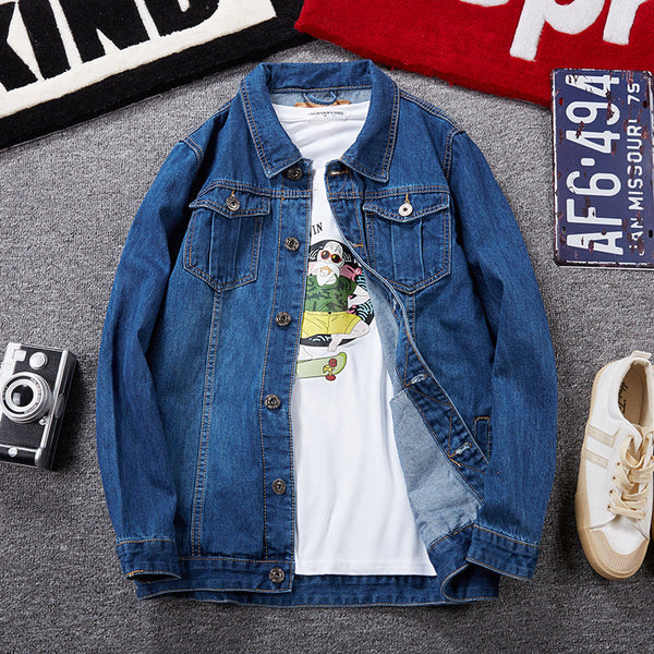 Men's Simple Plus Size Denim Jacket