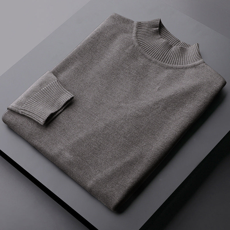 Men's Autumn And Winter Thermal Head Cover Half Turtleneck sweater